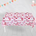 thumbnail image 4 of KCEHTA Valentines Day Tablecloth Rectangle Table Cover Love Heart Tablecloth Disposable Plastic Tablecloth for Wedding Anniversary Birthday Party Valentines Day Decorations 54x108 inch, 4 of 6