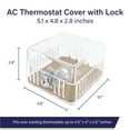 thumbnail image 2 of BISupply AC Thermostat Cover with Lock XS 1pk - Wall AC Panel Lock Box with Key, 2 of 2
