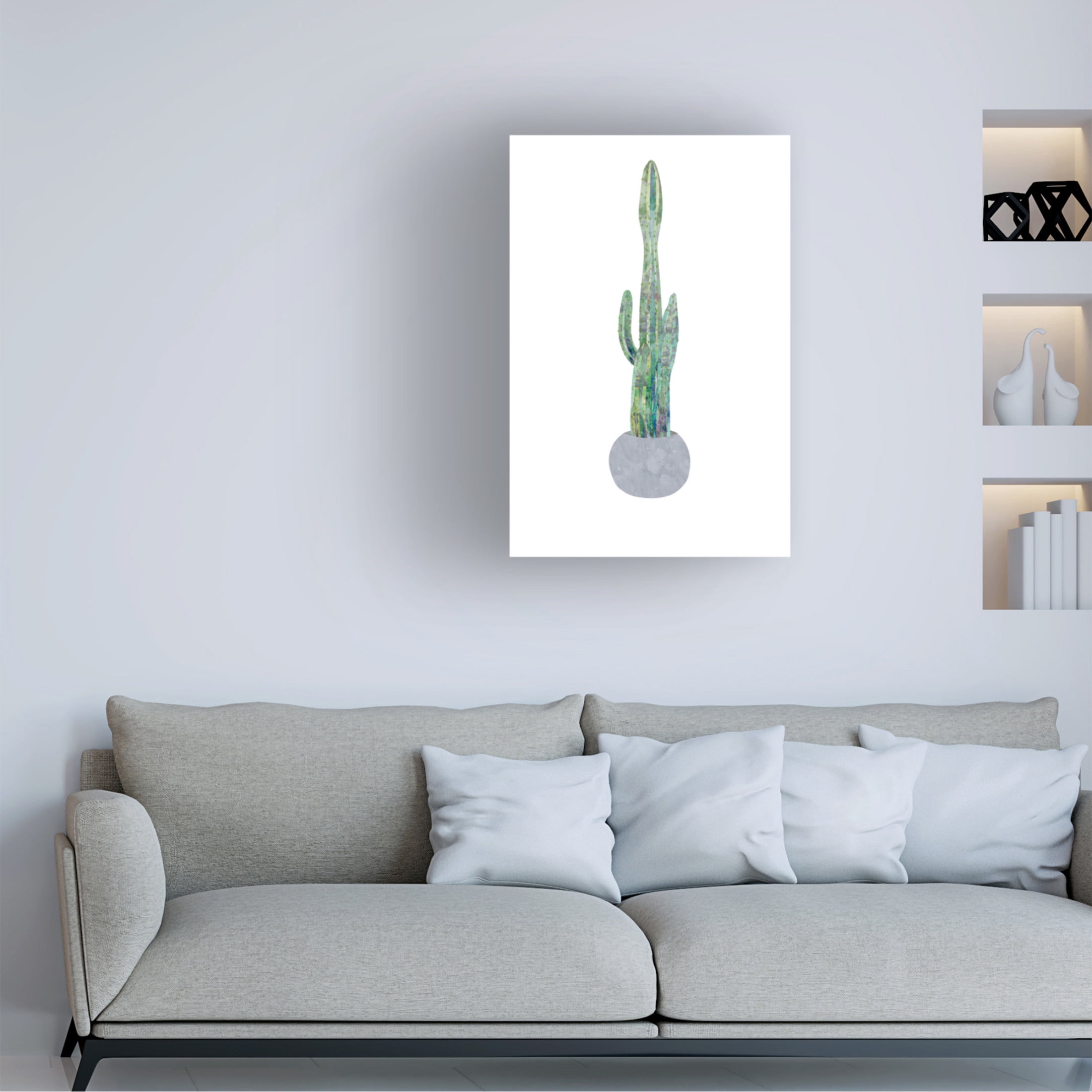 Trademark Fine Art Sarah Manovski  Boho scandi cactus 2 Canvas Wall Art