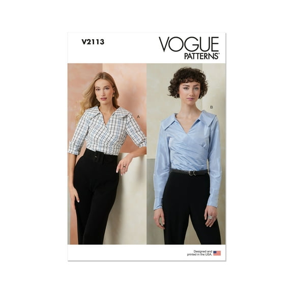 Vogue Sewing Pattern 2113 - Misses' Top with Sleeve Variations, Size: Y5 (18-20-22-24-26)