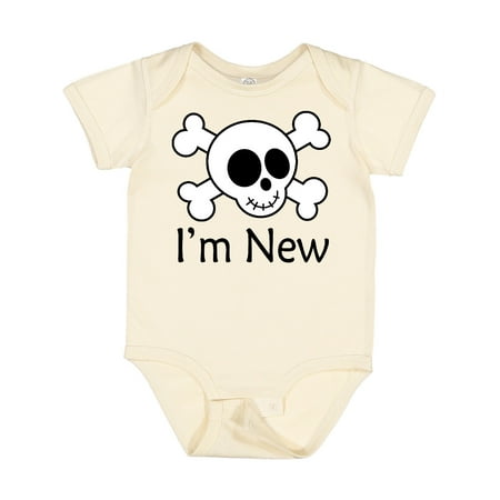 

Inktastic I m New Cute Skull Baby Gift Baby Boy or Baby Girl Bodysuit