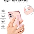 thumbnail image 3 of iPhone 11 Case, Phone Case for iPhone 11, Wristband Holder Cute Heart Pattern Soft TPU Bumper Electroplated Shockproof Camera Lens Protective Women Phone Cover for iPhone 11 6.1''-Pink., 3 of 17