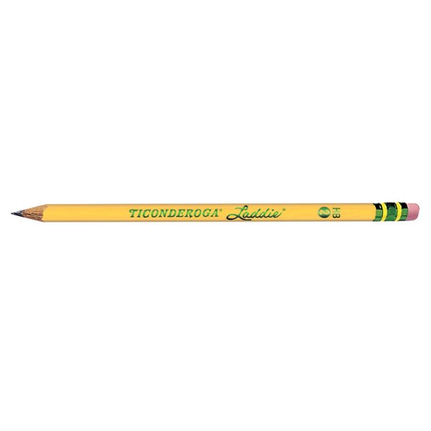 Ticonderoga Laddie Oversized Pencils with Latex Free Erasers, Pack of 12