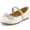 Ivory, variant on Rexoro Girls' Mary Jane Flats Kids Sparkly Rhinestone Bow Dress Shoes Princess Girls Shoes for Wedding Party White 13 Little Kid