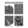 thumbnail image 6 of RICHCOIN Men's Button Down Shirts Short Sleeve Casual Summer Beach Vacation Wedding Shirt with Pocket, 6 of 7