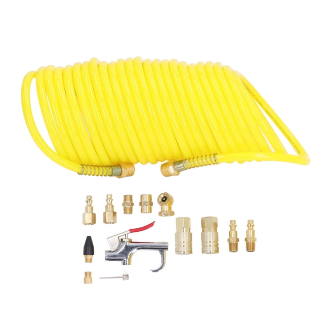 Kit de Accesorios de Compresor de Aire, Kit de Herramientas de Aire de Superficie Brillante 14 Pezas de Alto Rendimiento de Carga de Carga Para Reparación Automotriz