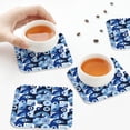 thumbnail image 6 of Bingfone Vintage Evil Eye Leather Drinks Coasters with Set of 6,Suitable for Home Kitchen,Coffee Cup Coasters Home Gift, 6 of 7