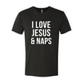 thumbnail image 2 of Wild Bobby, I Love Jesus & Naps Inspirational/Christian Men Premium Tri Blend Tee, Vintage Black, Small, 2 of 6