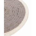 thumbnail image 3 of 5x7 Ft Oval Gray & White Jute Area Rug, Hand-Woven, Reversible, Farmhouse Boho Style, Durable & Pet-Friendly Rug for Living Room, Dining Room, and Bedroom, 3 of 5