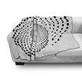 thumbnail image 3 of Spires Soft Flannel Fleece Throw Blanket, Minimalist Spiral Shape Dotted Monochrome Swirling Twisting Helix Form Design, Cozy Plush for Indoor and Outdoor Use, 60" x 80", Black White, by Ambesonne, 3 of 6