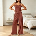 thumbnail image 4 of 2 Piece Sets for Women Plus Size Going out Solid Color Lace Cami Trousers Set, 4 of 6