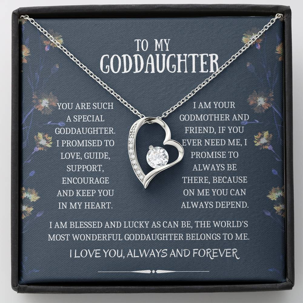 REAL Rose Gold Silver Two Heart Necklace Godmother Jewellery Birthday Gift Box 