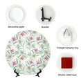 thumbnail image 4 of Bingfone Lilies Flowers Print Bone China Dinner Decorative Plates,Handmade Ceramic Dinner Plate with Stand for Home Club-8in, 4 of 6