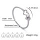 thumbnail image 1 of HIPEE Fashion Stainless Steel A-Z 26 Letters Rings Double Heart Hollow Women Ring For Women Charm Wedding Finger Jewelry Gift, 1 of 5