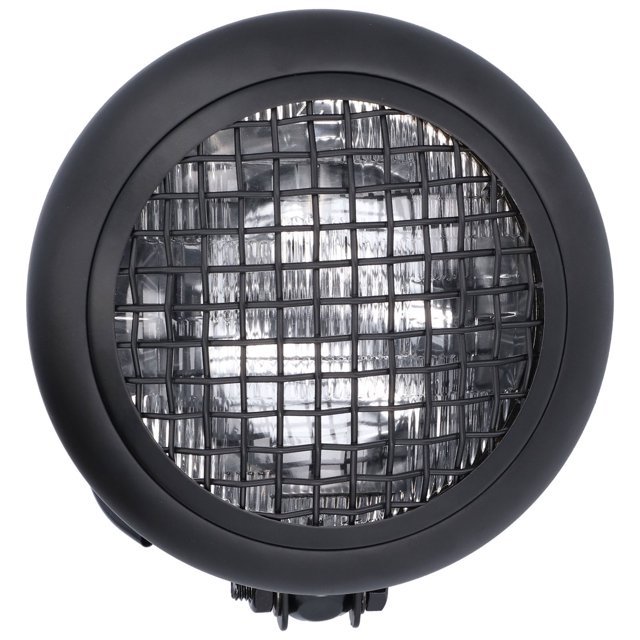 120W 6in Round Headlight Retro Style Bright Front Light with Grille Guard Universal for Motorcycle