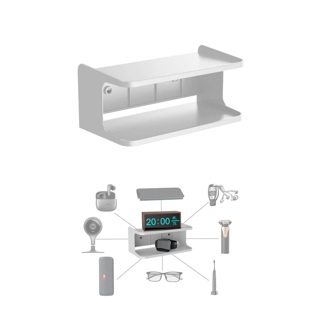 Organizador de pared para mesita de noche, tamaño pequeño, color blanco, modelo NOTMBESTM