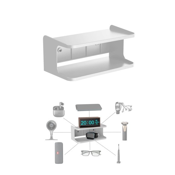 Organizador de pared para mesita de noche, tamaño pequeño, color blanco, modelo NOTMBESTM
