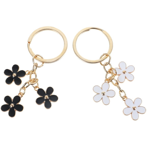 ELAYARD 2Pcs Multipurpose Flower Charm Keychain for Keys and Handbag Ornament