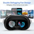 thumbnail image 4 of Cooling Fan Mask for Meta/Oculus Quest 3 Accessories, Circulates Ventilation to Eliminate Glass Fogging (Breathable Ice Silk Cotton) 3-in-1 Face Pad with Booster Pad, 4 of 7