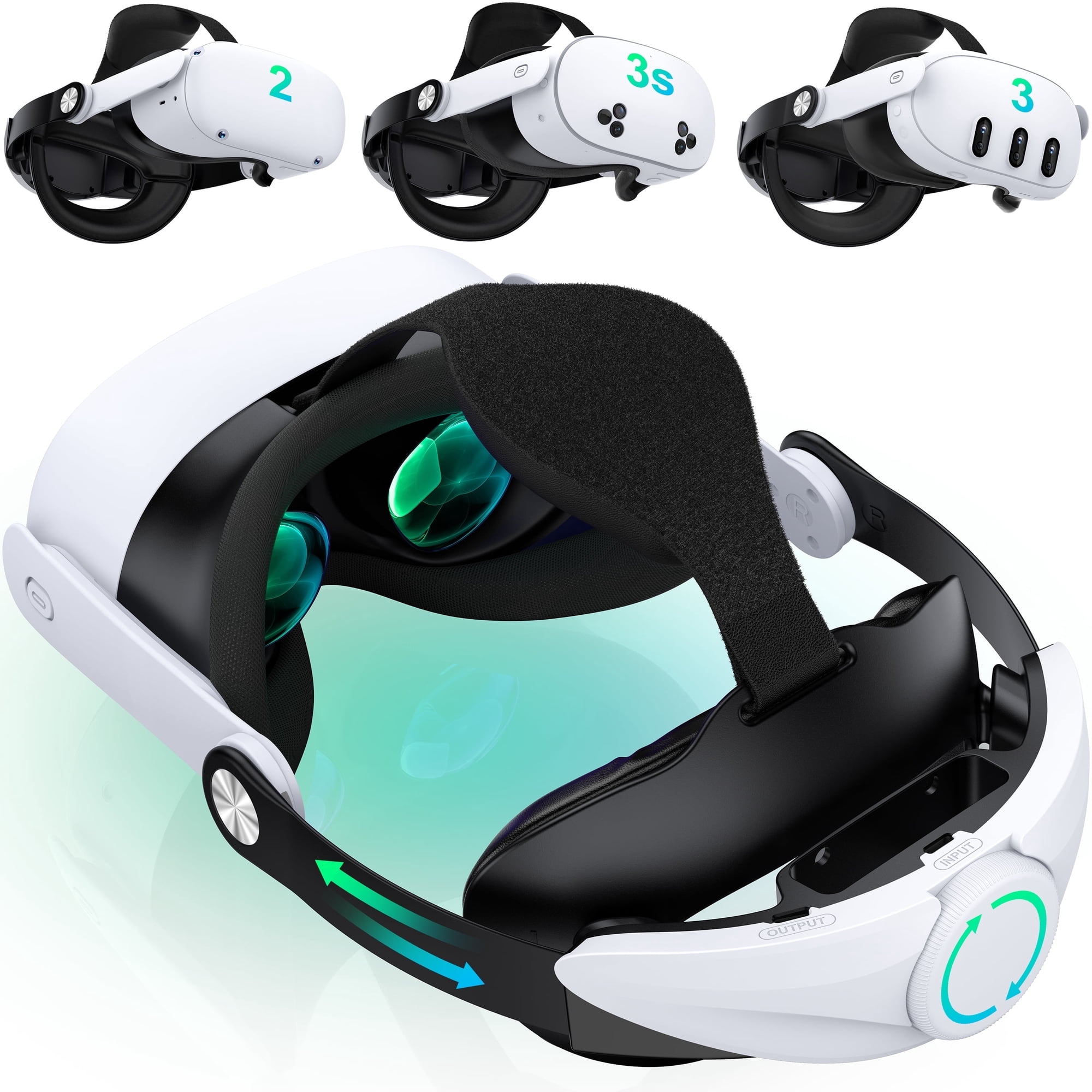 ESYWEN Head Strap for Oculus Meta Quest 2/3/3S with Horizontal Knob Adjustment,VR Headset Accessories