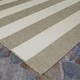 thumbnail image 3 of Couristan 3.9' x 5.5' Gray and Beige Striped Rectangular Outdoor Area Throw Rug, 3 of 10
