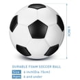 thumbnail image 2 of Pelotas de fútbol de espuma blanda Jenaai de 6 pulgadas, paquete de 6, color negro y blanco, 2 of 6