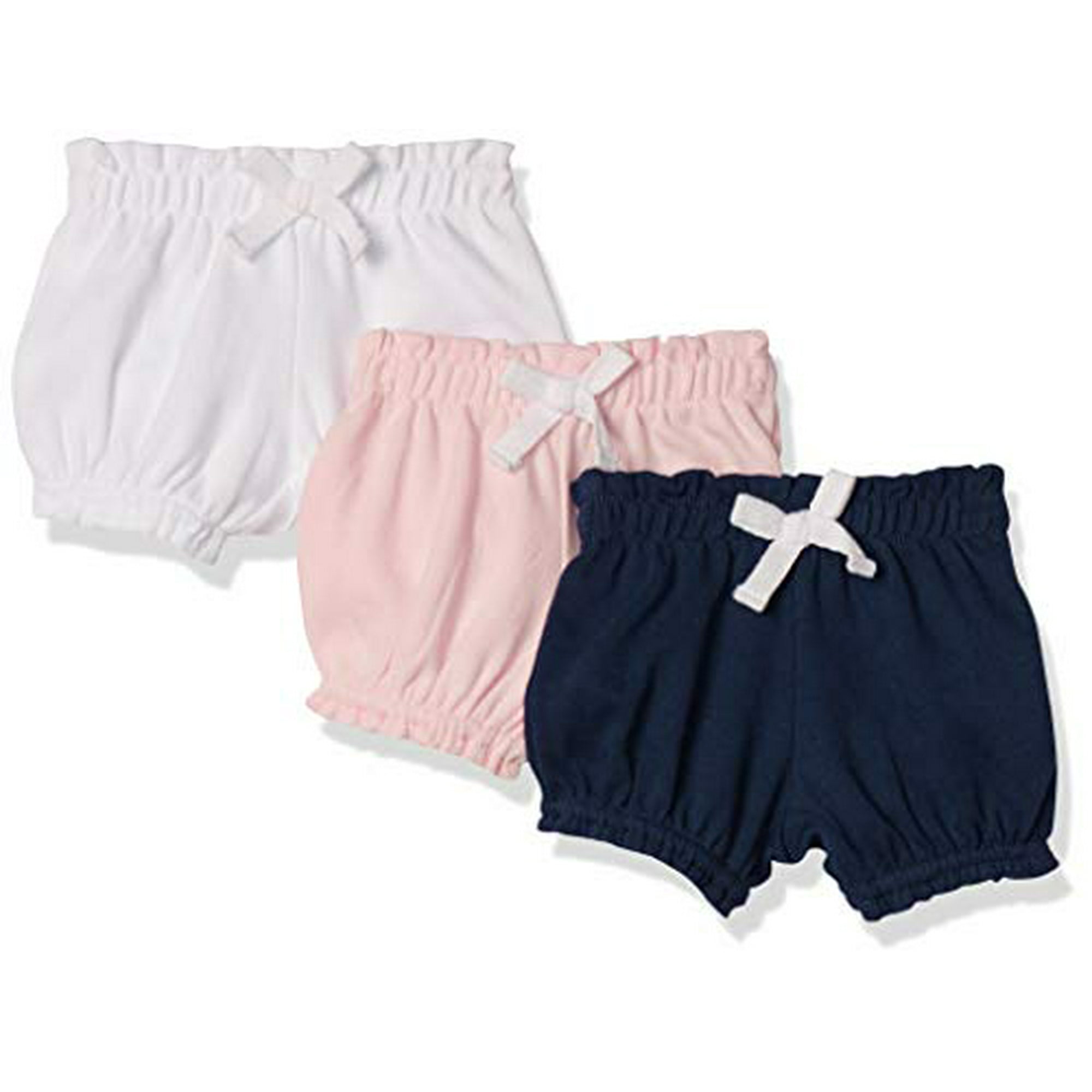 Baby Girls Bloomer Shorts Pack of 3 Pink Grey 18 Months Walmart