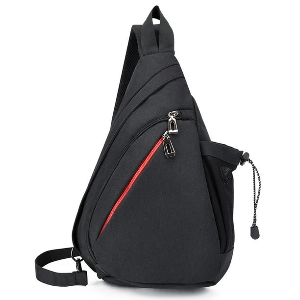 Bolsa de pecho para hombre Crossbody Bag Multi-bolsillos Senderismo Bolsa de deportes Antirrobo Moda casual para hombre JShteea El nuevo