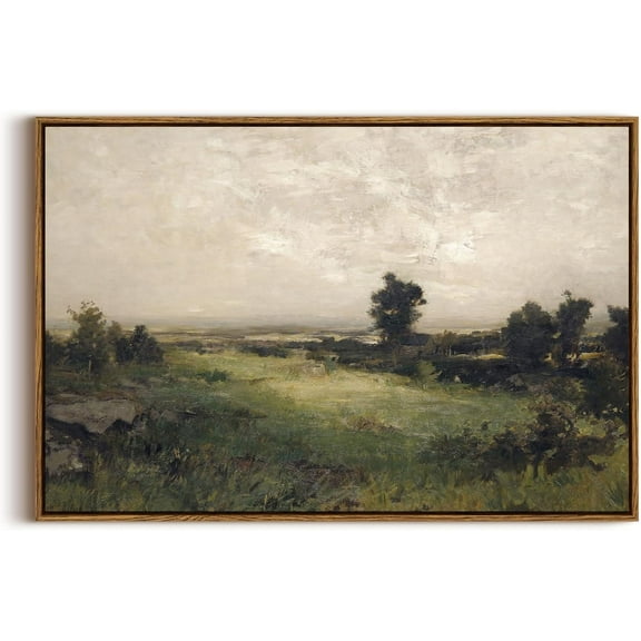 Unframed Canvas Wall Art Vintage Decor Wall Art Wild Field Landscape Painting Prints, Cottagecore Wall Decor for Living Room BedRoom BathRoom Office Decor
