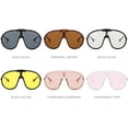 thumbnail image 4 of Oversized One Piece Sunglasses For Women Men Fashion Vintage Sun Glasses Punk Large Frame Eyewear UV400 Shield Goggles, 4 of 7