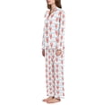 thumbnail image 2 of FORMRS Womens Pajama Set Long Sleeve Top and Pants with Pockets Soft Comfy Lounge Sleepwear, Sizes S-2XL, Blue Stripes Lobster Pattern, 2 of 7