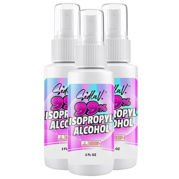 SEDLAV 99% Isopropyl Alcohol Spray Bottle, 99% Isopropyl Alcohol Sprayer, Isopropyl Alcohol Spray Bottles Small, Isopropyl Alcohol 99 Percent Small Bottle, Isopropyl Alcohol Travel Size 2 Oz (3)