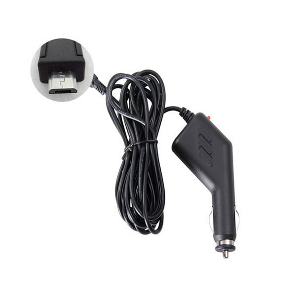 Cargador De Coche Micro Usb De 3,5 M Para Grabadora De Vídeo Gps Con Cámara Dvr Para Coche Yuarrent VI003355-00