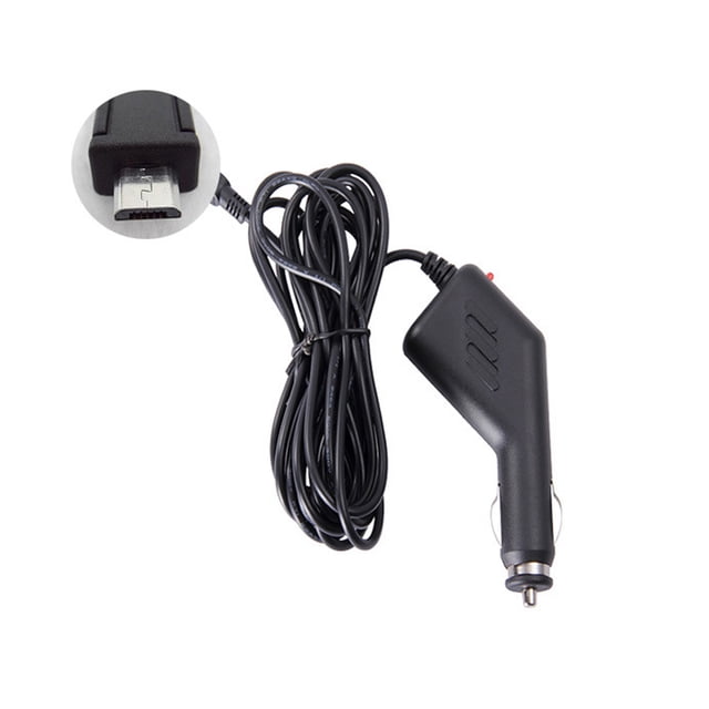 Cargador De Coche Micro Usb De 3,5 M Para Grabadora De Vídeo Gps Con Cámara Dvr Para Coche Yuarrent VI003355-00