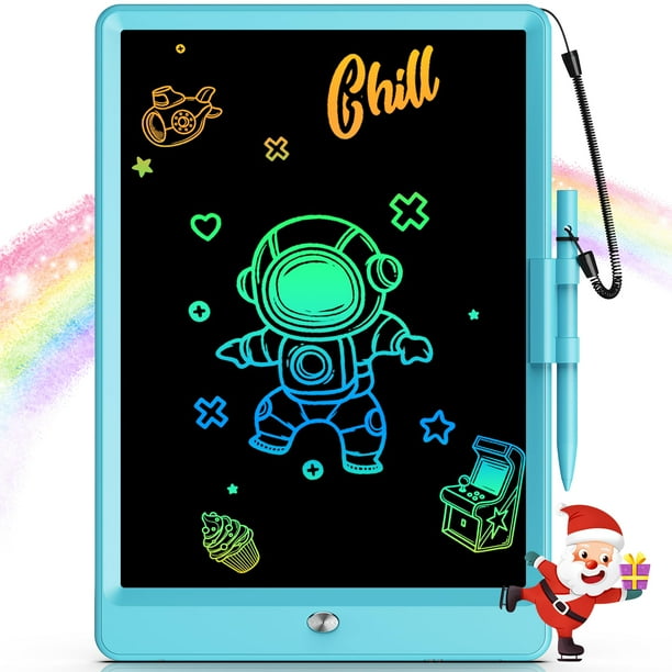 Tableta de escritura LCD Bravokids Doodle Board de 10 pulgadas, azul