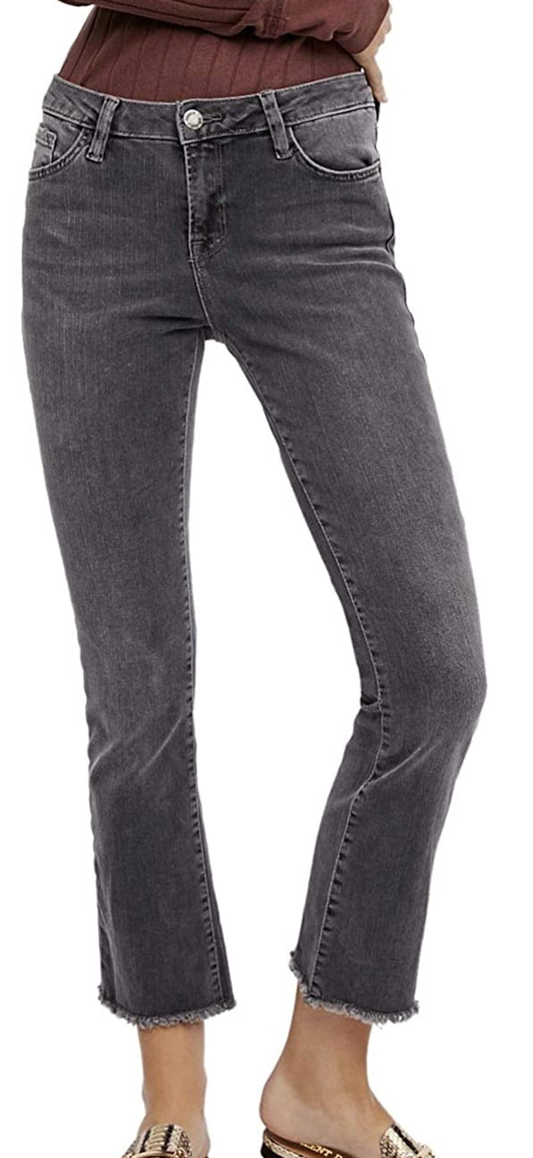 womens jeans frayed hem