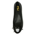 thumbnail image 3 of FSJ Women Round Toe Bowknot Strap Pumps Slip on Block Low Heels Comfortable Shopping Dress Shoes Size 8 Black, 3 of 5
