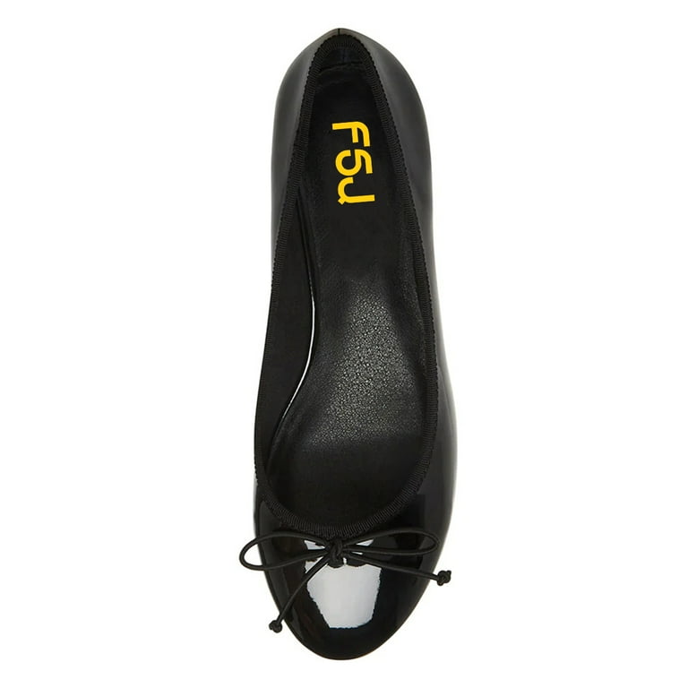 FSJ Women Round Toe Bowknot Strap Pumps Slip on Block Low Heels Comfortable  Shopping Dress Shoes Size 4 Red