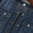 thumbnail image 6 of TrendOFT Womens Denim Jackets Distressed Ripped Long Sleeve Jean Jacket Fall Coats Blue XXL, 6 of 8