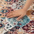 thumbnail image 5 of JML Area Rug 3'x5' Retro Accent Non-Slip Indoor Carpet Blue & Yellow & Red Floral Foldable Rugs for Living Room Bedroom Office Home Decor, 5 of 5