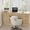 Wood, variant on 60 Inch Modern Executive Desk with Decorative Fluted Drawer Fronts, Double Pedestal Office Desk with Large Storage, Scratch-Resistant Natural Wood Finish Computer Table for Home Office