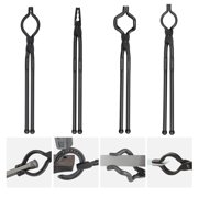 KFFKFF Blacksmith Tongs 18” 4 PCS V-Bit Bolt Wolf Jaw Z V-Bit Gripping Tongs