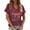 Hot Pink, variant on Trendfront Womens Vintage 1976 Tee V Neck Casual Short Sleeve Loose Fit Tops Trendy Fashion T Shirts 50th Birthday Party Pullover Outfits