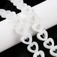 thumbnail image 4 of Natural White Jade Beads Strands Hollow Heart 10x10x3~4mm Hole: 1mm about 20pcs/strand 7.48 inch(19cm) White Jade, 4 of 5