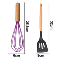 thumbnail image 2 of Utensilios de cocina de la cocina de 2 pedazos, espátula resistente al calor del silicón fijada para los utensilios de cocina antiadherentes, 2 of 5