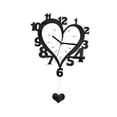thumbnail image 3 of CarpNettore Acrylic Wall Clock with Arabic Numerals, Silent Movement, Heart Shape Decorative Black, 3 of 9