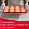 thumbnail image 2 of Molde para muffins Redfly de silicona, 12 cavidades, libre de BPA, 32 x 24 cm, 2 of 7