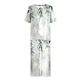 thumbnail image 7 of Haivin Pajama Set for Women, Fashion Print Casual with Round Neck Short Sleeve and Capri Pants, for Sleep and Lounge, 7 of 7