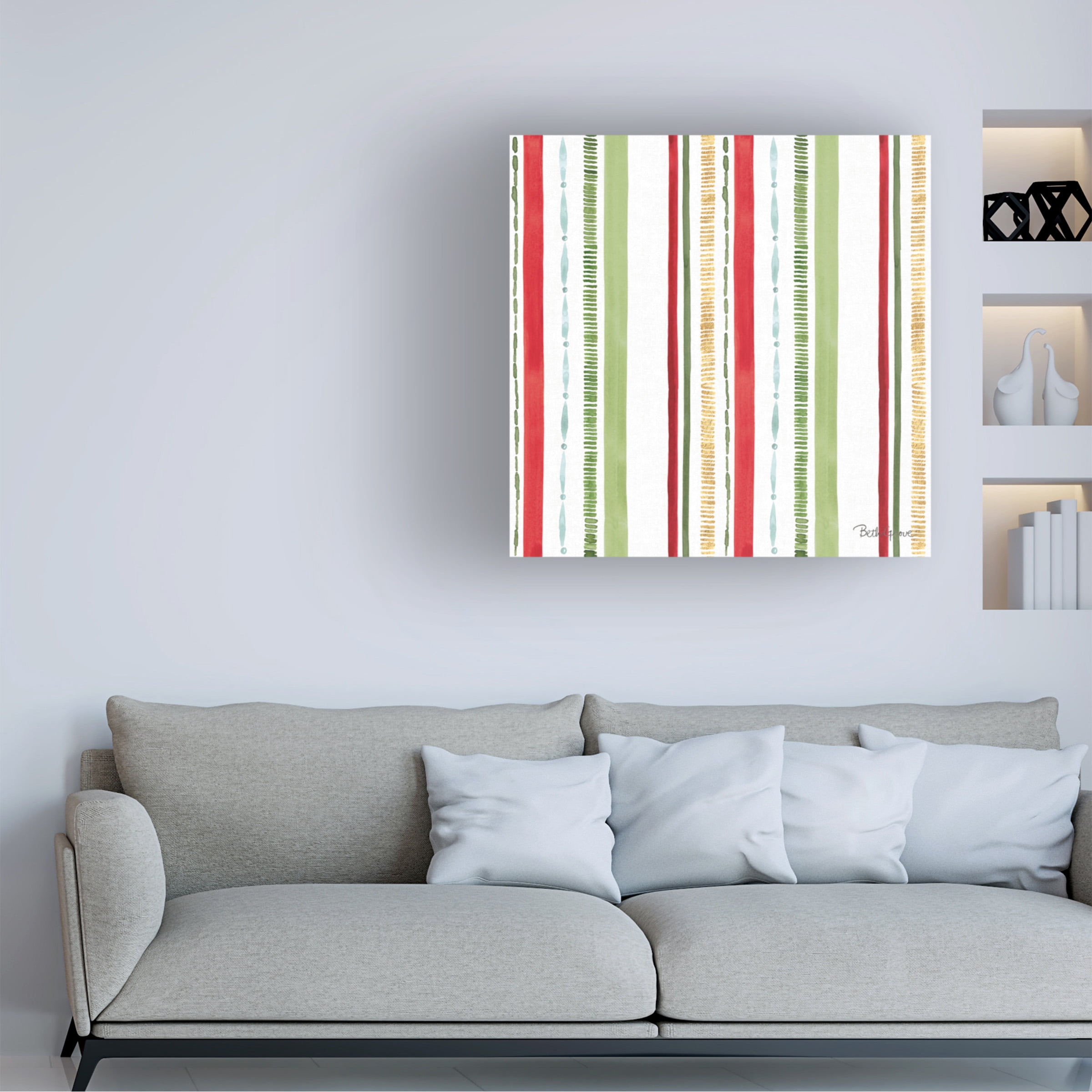 Beth Grove 'Holiday Flora Pattern IV' Canvas Art