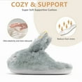 thumbnail image 2 of Bunny Slippers for Women and Men, Cute Animal Plush Rabbit Fuzzy Slippers, Soft Fluffy Winter Warm House Slipper Indoor Outdoor Shoes, 2 of 6
